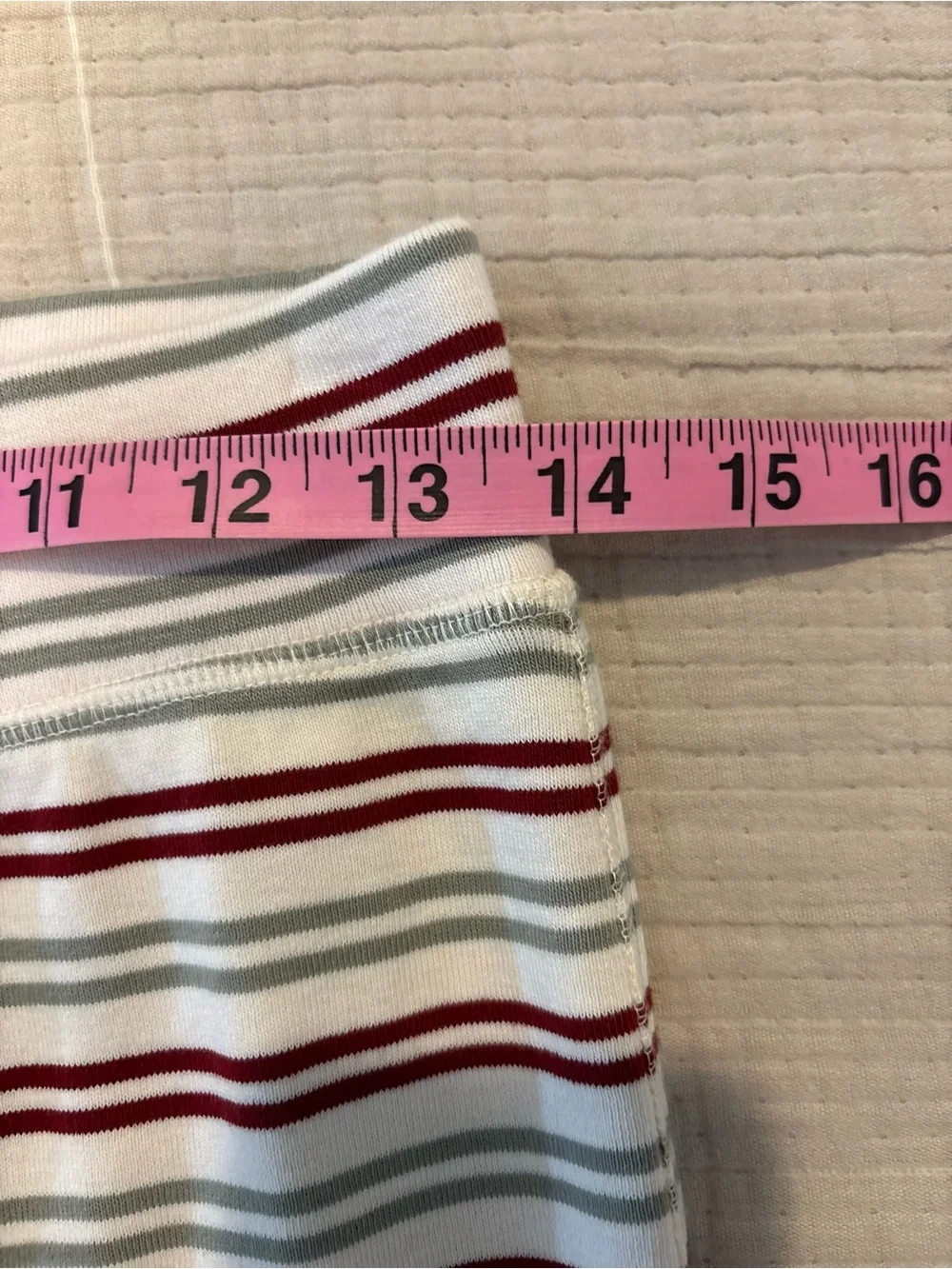 PACT Organic Cotton Burgundy Red Sage Green Striped Long Sleeve Pajama Set S